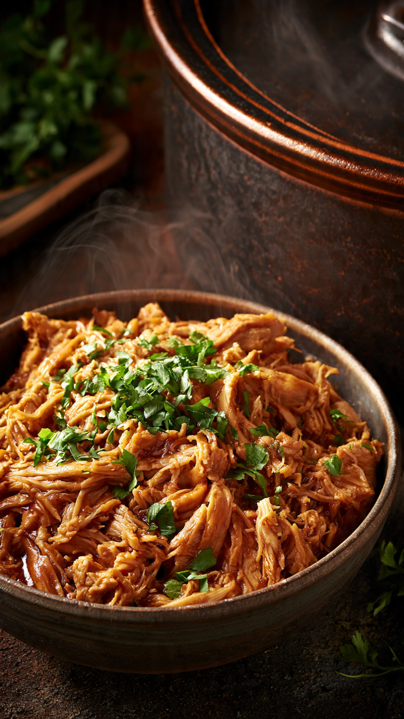 Easy Crockpot Pulled BBQ Chicken