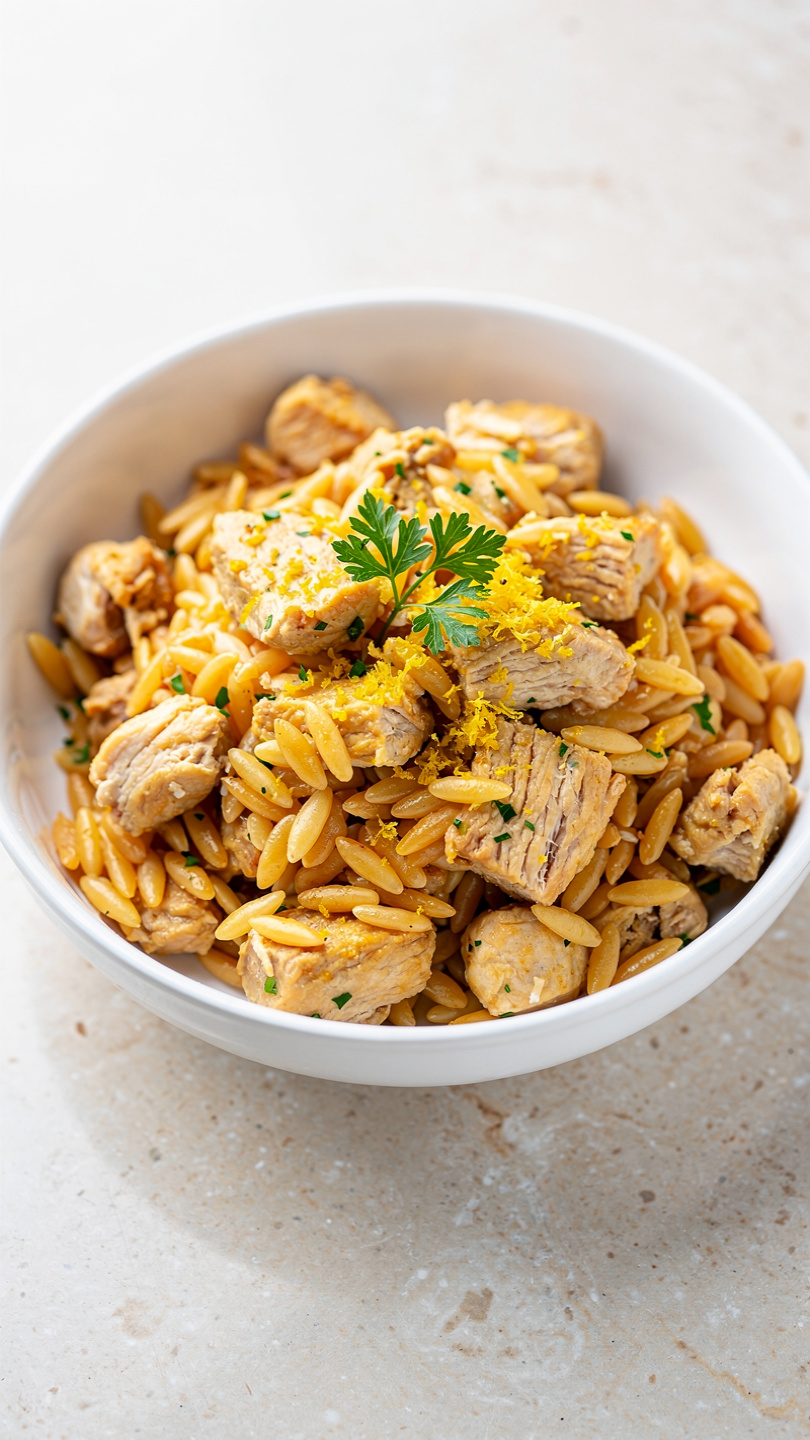 Creamy Tomato Chicken Orzo with Sun-Dried Tomatoes