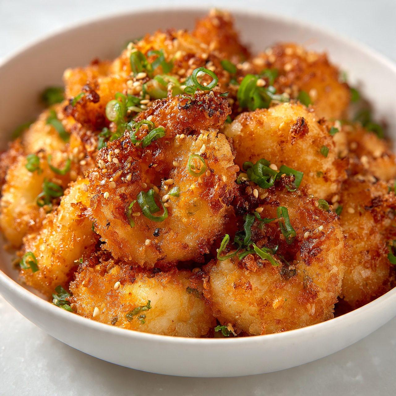 Chinese Coconut Shrimp with Creamy White Sauce