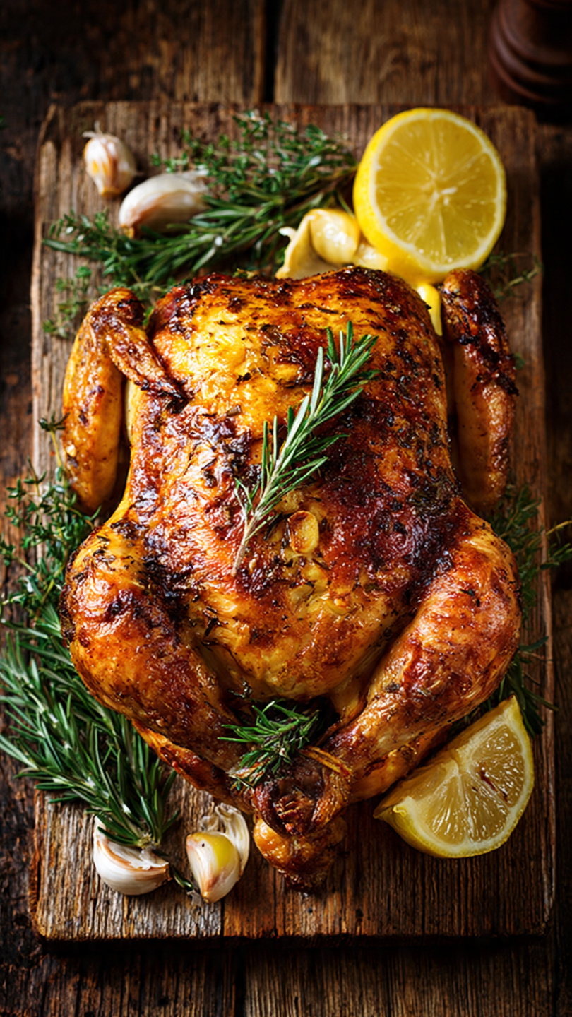 Perfect Whole Roasted Chicken with Crispy Golden Skin
