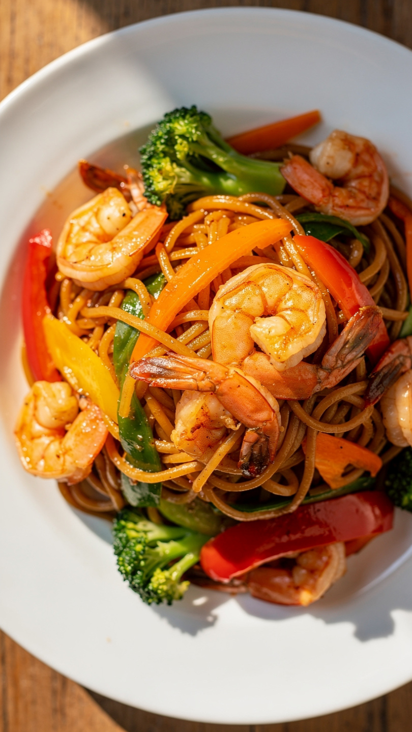 Shrimp Stir Fry with Noodles