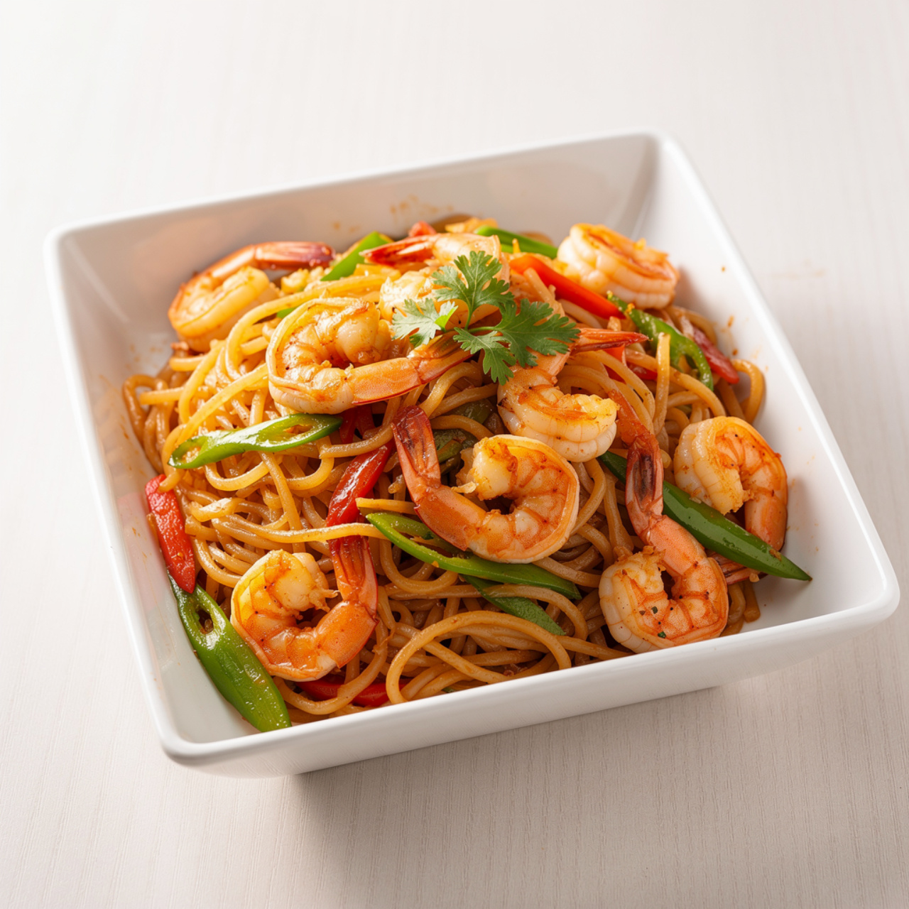 Shrimp Stir Fry with Rice Noodles